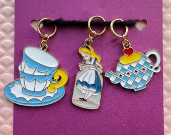 Alice in Wonderland stitch makers for Crochet and Knitting