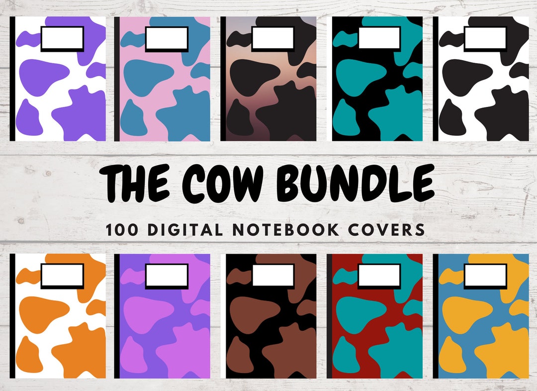 Cow Print Notebook Covers Etsy