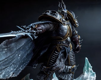 World Of Warcraft Painted Figure,Lich King 3D Print,Warcraft Collectors,World Of Warcraft Miniature,Lich King Statue