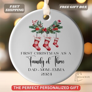 Ornaments Christmas Personalized Family, Custom Family Ornament, Family Christmas Ornament, Personalized Family Gifts, Family Keepsake