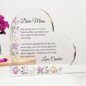 Personalisierte Acryl Plaque Geschenke für Muttertag Personalisierte Acryl Plaque Geschenk für Mama Einzigartige Geschenke für Frauen Individuelle Geschenke für Sie