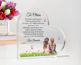 Custom Friends Plaque Personalized Best Friend Gift for BFF, Bestie Keepsake, Birthday Gifts for Women