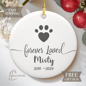 Cat Memorial Ornament, Pet Memorial Keepsake, Loss of Pet, In Memory Ornament, Pet Remembrance, Sympathy Gift, Memorial Gift
