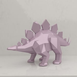 Modern Stegosaurus STL File – 3D Printable Dinosaur Sculpture for Home or Office Decor | Minimalist Digital Art for 3D Printing