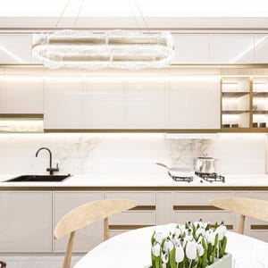 Keukenontwerpservice op maat | 2D plattegrond 3D keukenweergave | Plattegrond moderne keuken | Interieurontwerper | Gepersonaliseerd keukenproject
