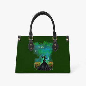 The Wizard and I  What a pair we'll be custom art Elphaba Wicked Witch Oz Cross Body Handbag Purse Free Shipping