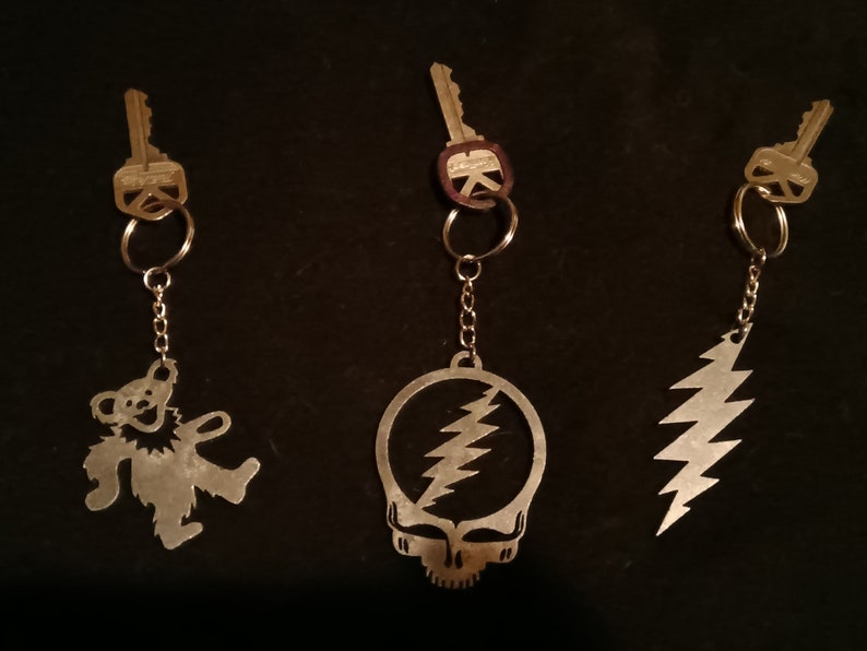 3 Grateful Dead Key Chains set of 3 Etsy