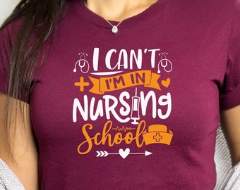 Zabawna koszulka pielęgniarska, damska koszulka pielęgniarska, koszulka z nadrukiem Nurse Life, koszulka dla studenta pielęgniarstwa, prezent dla przyszłej pielęgniarki, śmieszna koszulka pielęgniarska, tanie prezenty dla pielęgniarki