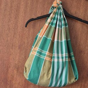 Sac à main décontracté en tissu Madras Montserrat avec nœud à nouer