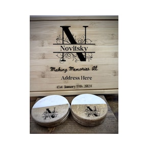 Realtor gift for new home owner house warming gift idea custom coaster and cutting board for new home owner welcome gift idea for neighbor