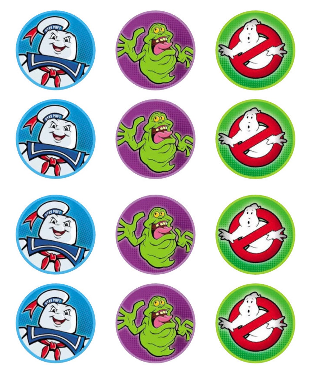 Ghostbusters Edible Cupcake Toppers Ghostbusters Edible 2-inch Round ...
