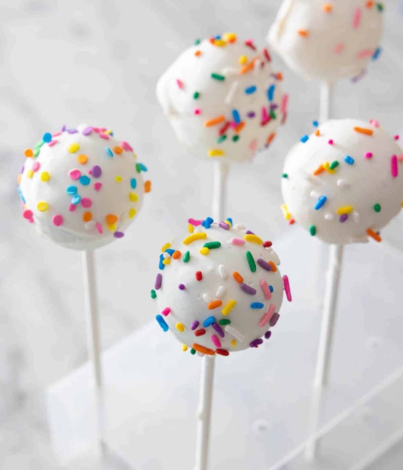 Sprinkle Cake Pops Birthday Cake Pops Confetti Cake Pops Etsy
