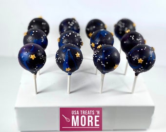 Galaxy Cake Pops | Black Marble Cake Pops | Out of this World Cake Pops | Birthday Cake Pops