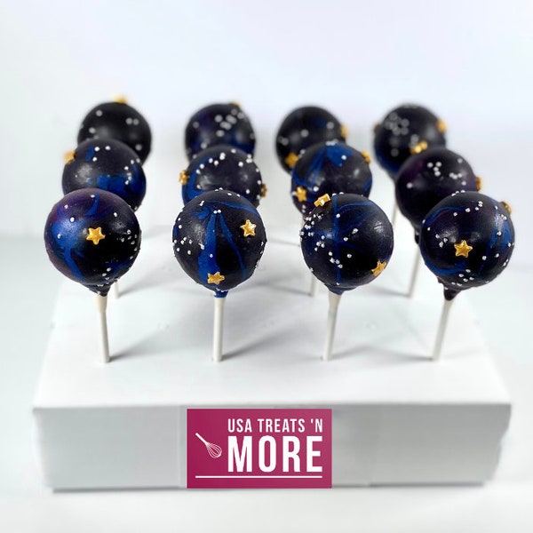 Galaxy Cake Pops | Black Marble Cake Pops | Out of this World Cake Pops | Birthday Cake Pops