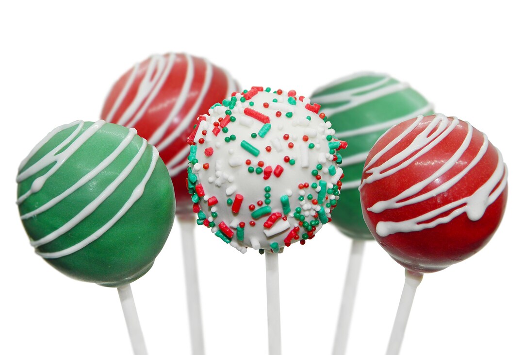 Christmas Cake Pops Christmas Sprinkle Cake Pops Holiday Cake Pops Etsy
