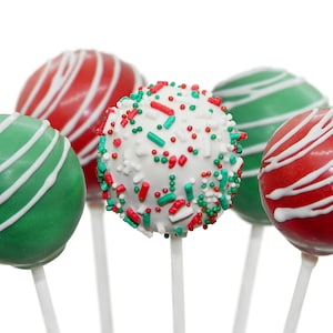Christmas Cake Pops | Christmas Sprinkle Cake Pops | Holiday Cake Pops