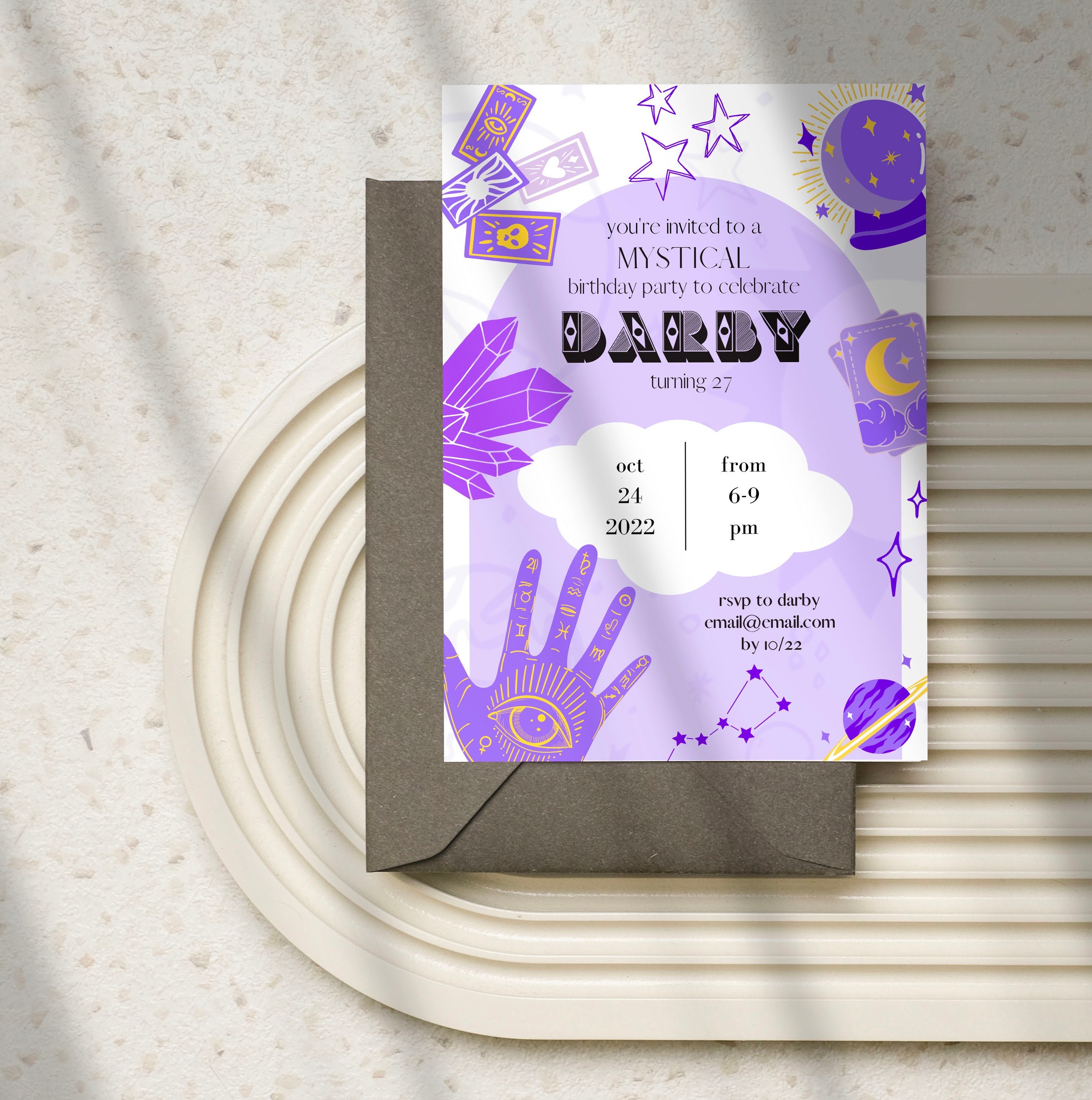EDITABLE Mystical Party Invitation | Instant Digital Download | Elegant ...