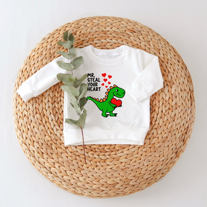 Mr. Steal Your Heart Sweatshirt/dinosaur Valentine Sweatshirt /toddler