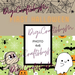 First Halloween Digital Download Scrapbook Pages