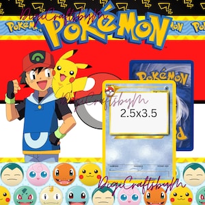 Poke mon Digital Download Scrapbook Paper