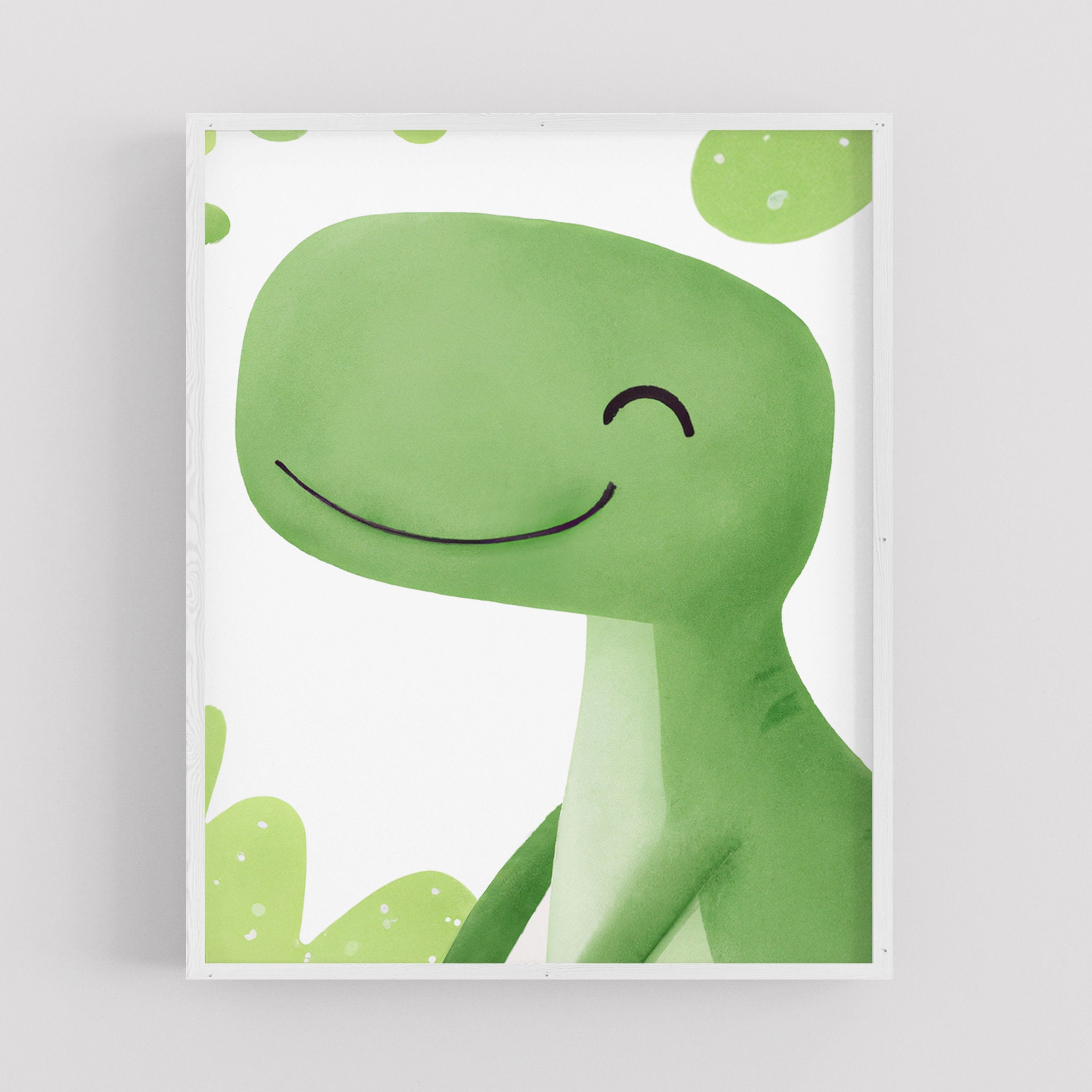 Colorful Dinosaur Wall Decals Sticker Set - T-Rex, Stegosaurus, Footprints For Kids Room & Nursery