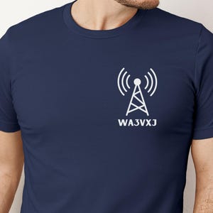 Custom Ham Radio Call Sign Shirt, Personalized Gift for Amateur Radio Operator