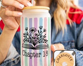 Personalized 18th Birthday Tumbler, Chapter 18 Custom Iced Coffee Cup