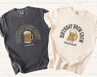 Custom Oktoberfest Birthday Shirt, Personalized Group Brew Crew Drinking TShirt