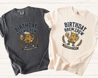Custom Oktoberfest Birthday Shirt, Personalized Group Brew Crew Drinking TShirt