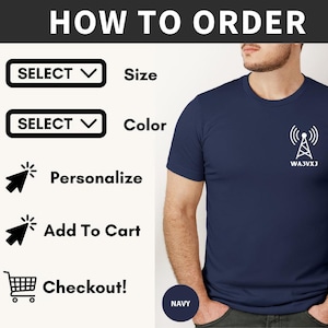 Custom Ham Radio Call Sign Shirt, Personalized Gift for Amateur Radio Operator