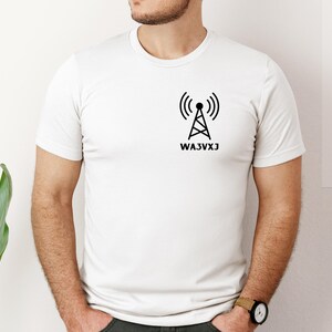 Custom Ham Radio Call Sign Shirt, Personalized Gift for Amateur Radio Operator