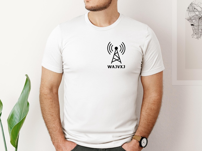 Custom Ham Radio Call Sign Shirt, Personalized Gift for Amateur Radio Operator