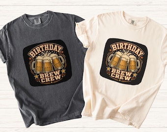 Oktoberfest Birthday Shirt, Group Brew Crew Drinking TShirt