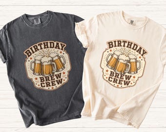 Oktoberfest Birthday Shirt, Group Brew Crew Drinking TShirt