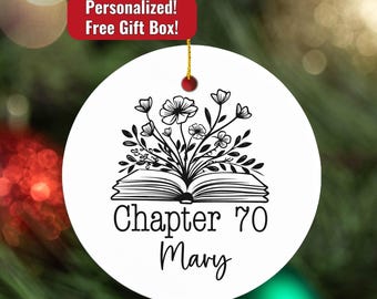 Personalized 70th Birthday Ornament, Custom Turning 70 Keepsake