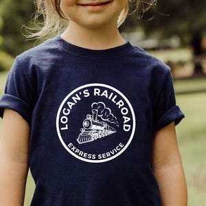 Custom Train Shirt, Train Lover Gift, Personalized Train Youth Shirt, Locomotive Boys Tee, Train Kids Tshirts, Toddler Birthday Shirt, Train