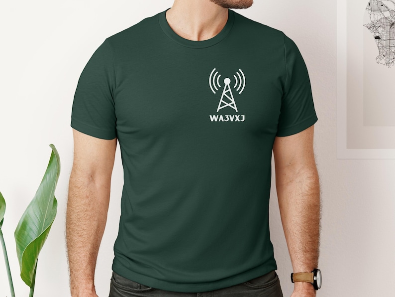 Custom Ham Radio Call Sign Shirt, Personalized Gift for Amateur Radio Operator