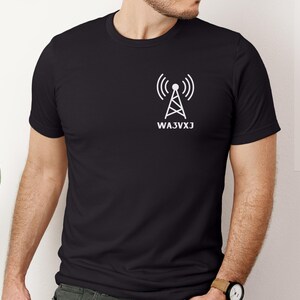 Custom Ham Radio Call Sign Shirt, Personalized Gift for Amateur Radio Operator