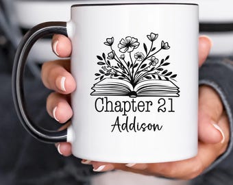 Custom 21st Birthday Mug, Personalized Coffee Cup for Turning Twenty One