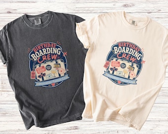 Birthday Boarding Crew Custom Destination Group Shirt
