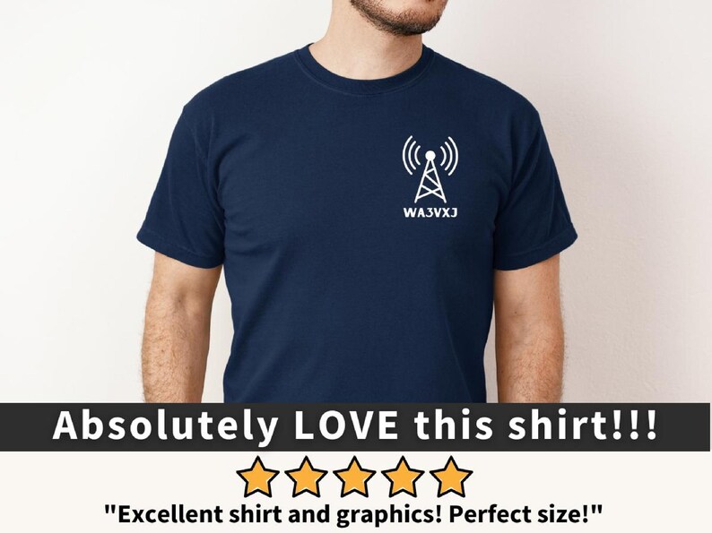 Custom Ham Radio Call Sign Shirt, Personalized Gift for Amateur Radio Operator