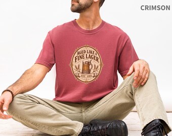 Custom Beer Birthday Shirt, Personalized Aged Like a Fine Lager TShirt