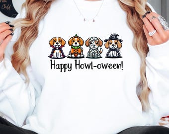 Cute Beagle Halloween Shirt, Halloween Beagle Sweatshirt, Crewneck for Beagle Owner, Spooky Dog Owner Sweater, Funny Halloween Pet Outfit