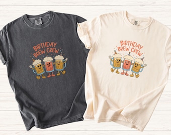 Oktoberfest Birthday Shirt, Group Brew Crew Drinking TShirt