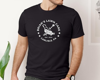Custom Lawn Care Shirt, Personalized Yard Work T-Shirt for Family or Business