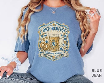 Oktoberfest Birthday Shirt, Group Octoberfest Bday Comfort Colors Tee