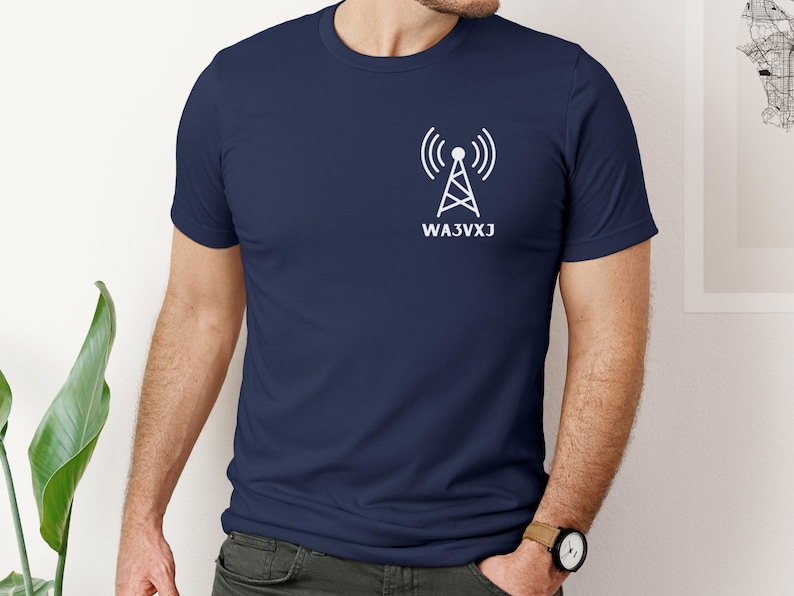 Custom Ham Radio Call Sign Shirt, Personalized Gift for Amateur Radio Operator