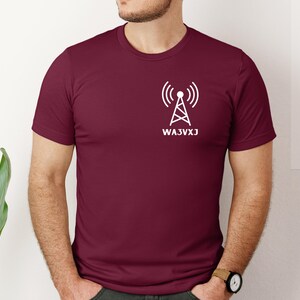 Custom Ham Radio Call Sign Shirt, Personalized Gift for Amateur Radio Operator