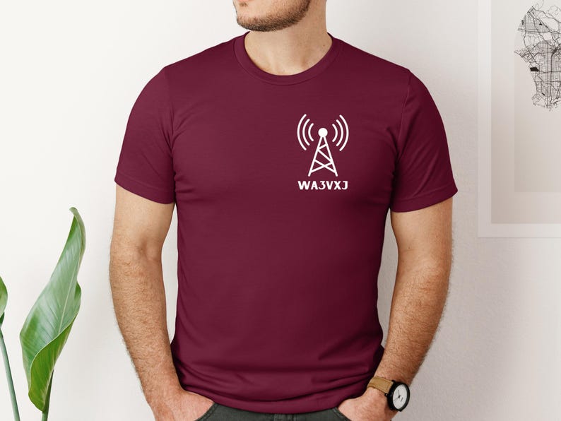 Custom Ham Radio Call Sign Shirt, Personalized Gift for Amateur Radio Operator