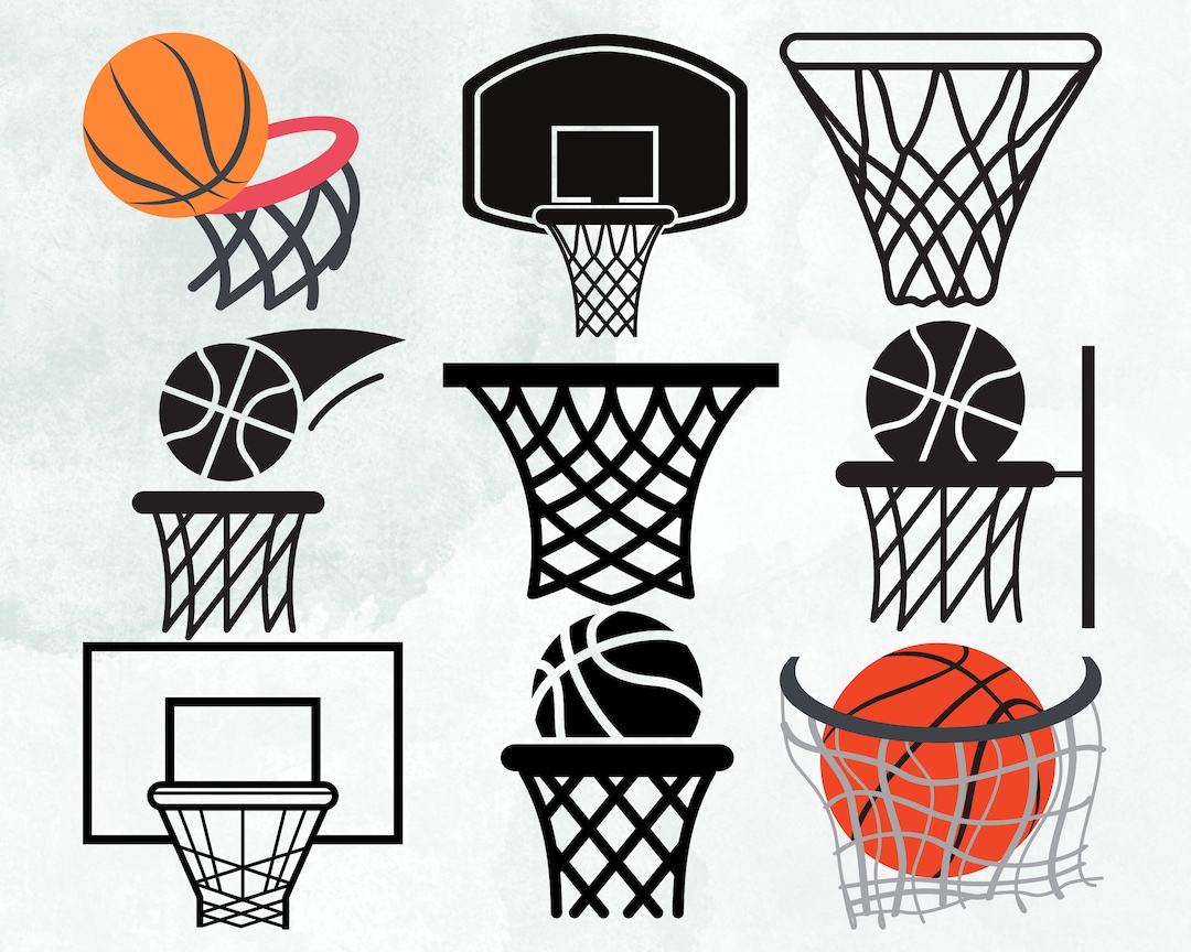 Basketball Net SVG, Basketball Hoop SVG, Basketball Clipart, Basketball